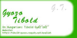 gyozo tibold business card